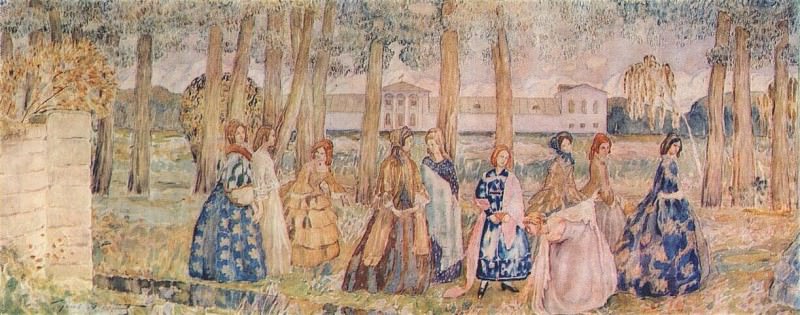 borisov-musatov autumn evening (sketch for a panel) 1904-5. Виктор Борисов-Мусатов