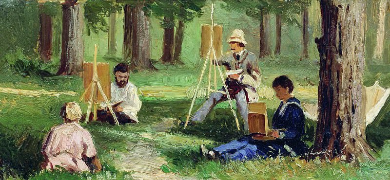 Artists in the open air. Efim Volkov