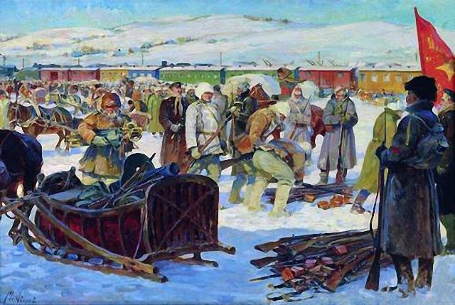 Disarmament of parts of the Kolchak army. 1926 (Central Museum of the Armed Forces). Mikhail Avilov