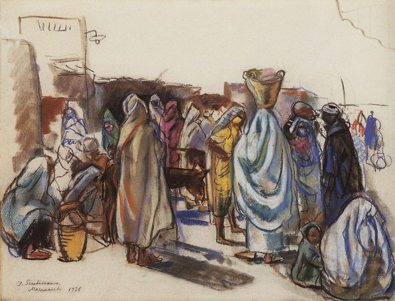Market in Marrakech. Zinaida Serebryakova