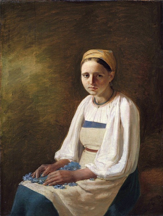 Peasant woman with cornflowers. Alexey Venetsianov