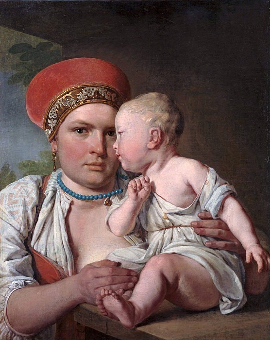 Кормилица с ребёнком. Алексей Гаврилович Венецианов