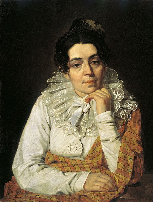 Портрет М.А.Венециановой. 1810-е. Холст, масло. 68х52 см. Alexey Venetsianov