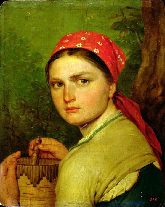 Девушка с берестяным кувшином. Алексей Гаврилович Венецианов
