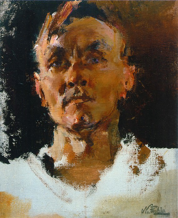 Self-portrait (1940s). Nikolay Feshin