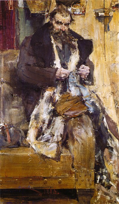 Portrait of a father (1918). Nikolay Feshin