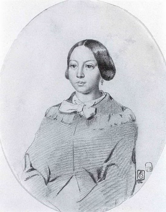 Portrait of Amalia Legrand. Pavel Fedotov