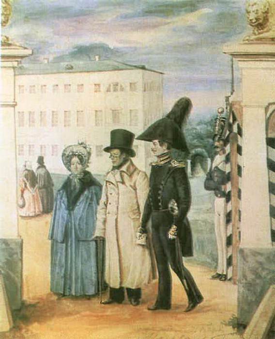 Прогулка с родными. 1836-37. Павел Федотов