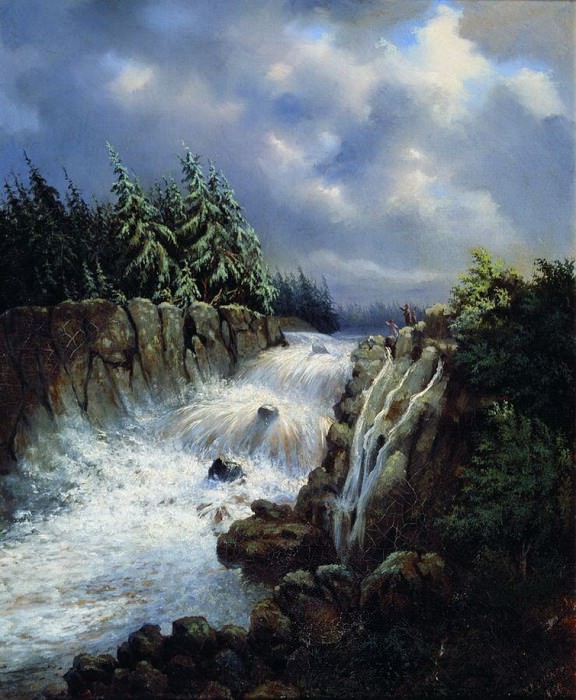 Водопад. Лев Каменев