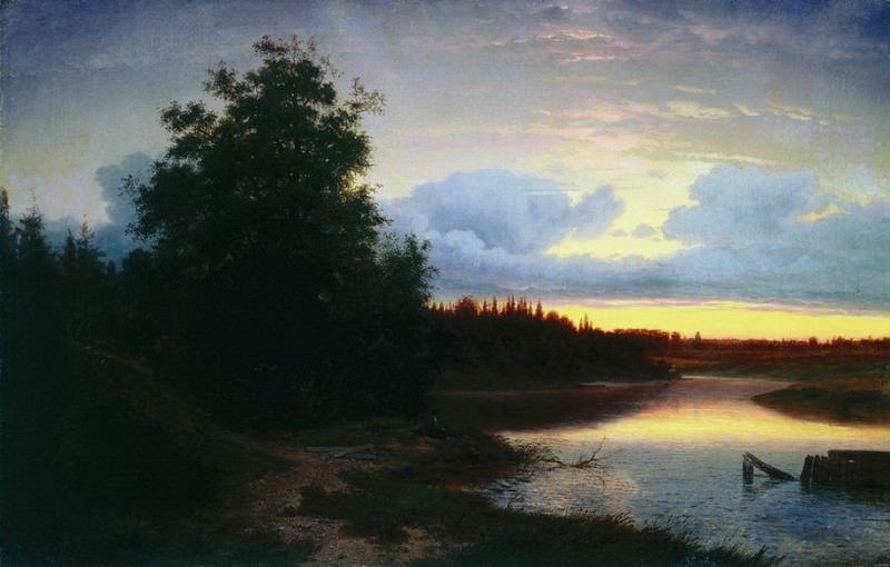 Night on Mologa river. Lev Kamenev
