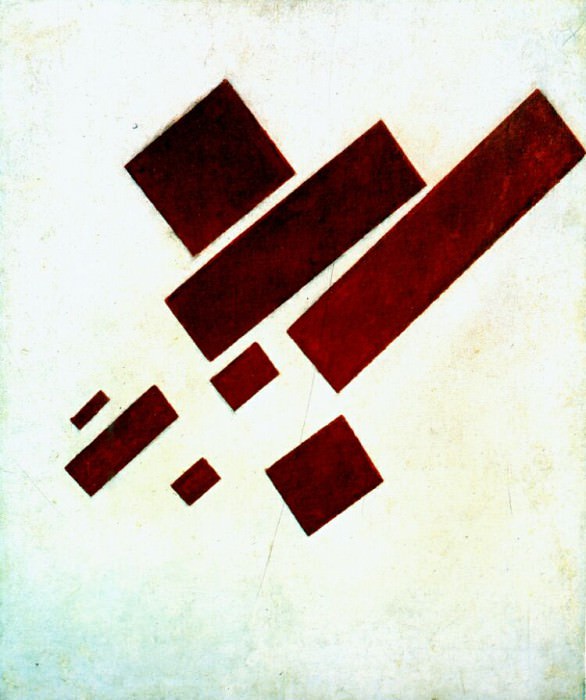 malevich suprematist painting (8 red rectangles) 1915. Kazimir Malevich