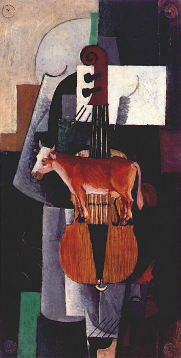 malevich cow and violin 1913. Kazimir Malevich