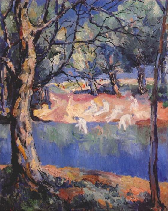malevich river in the forest c1908-or-1928. Kazimir Malevich