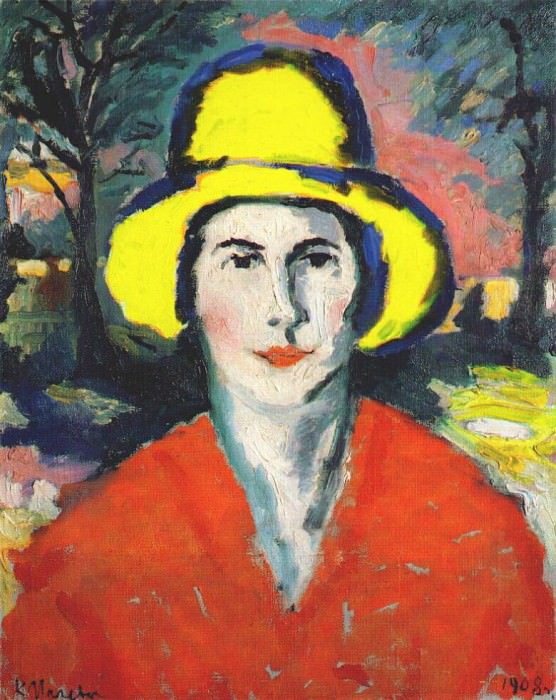 malevich woman with yellow hat dated-1908. Kazimir Malevich