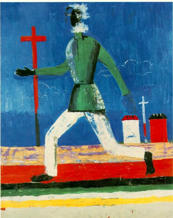 Malevitj Running Man 1932-34 Oil on canvas (79 x 65 cm.) Mus. Kazimir Malevich