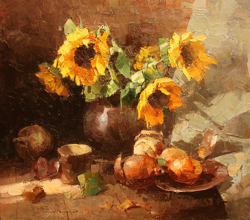 Still life with sunflowers. Yuri Pryadko