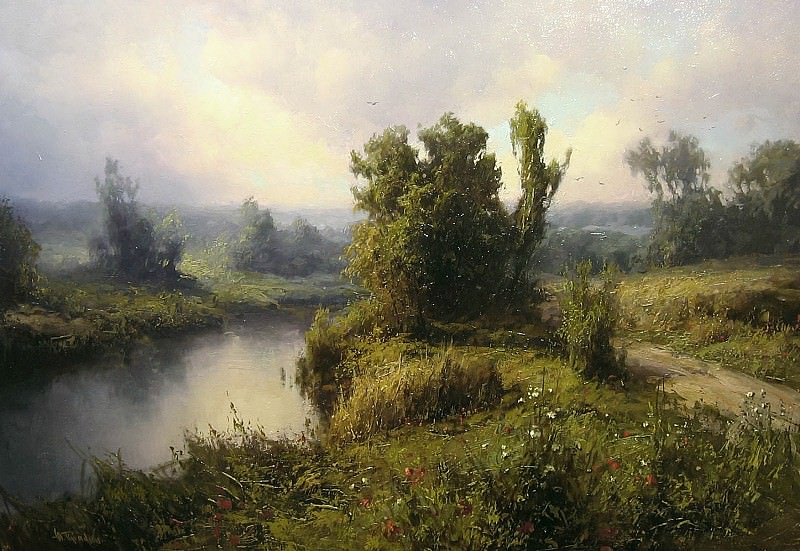 Landscape with Volchya river. Yuri Pryadko