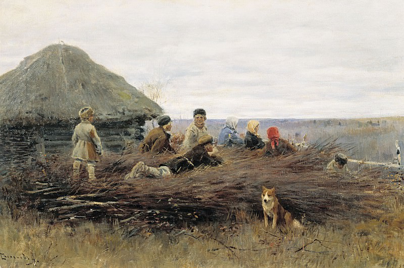Children on brushwood. Alexey Stepanov