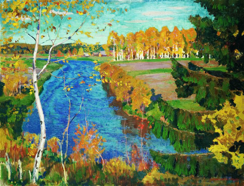 Autumn on the river Tosna. Arkady Rylov
