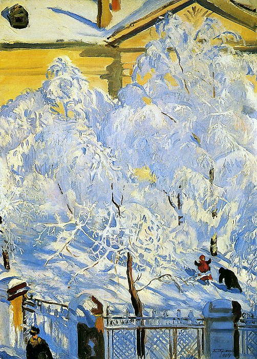Hoar frost. Boris Kustodiev