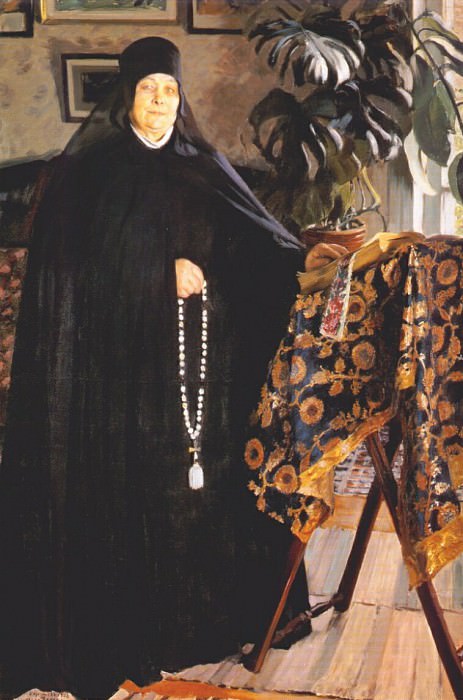 A nun. Boris Kustodiev