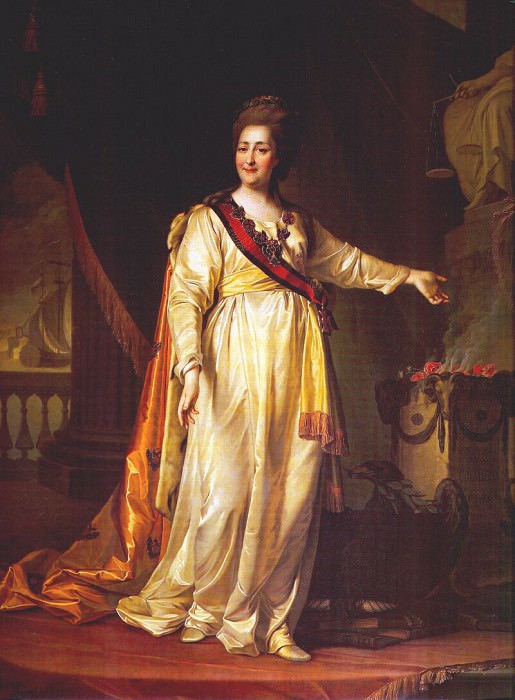 Catherine II as legislatress in temple of goddess of justice. Dmitry Levitsky (Levitzky)