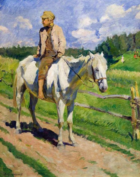 Boy on a horse. Sergey Vinogradov