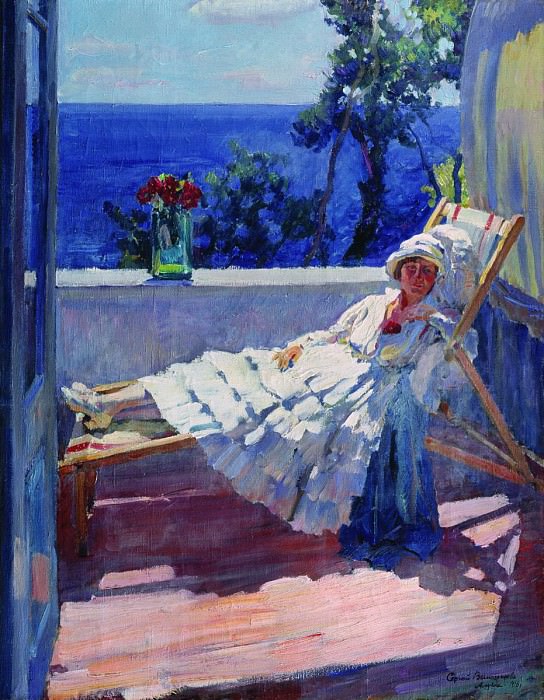 Lady on the balcony. Sergey Vinogradov