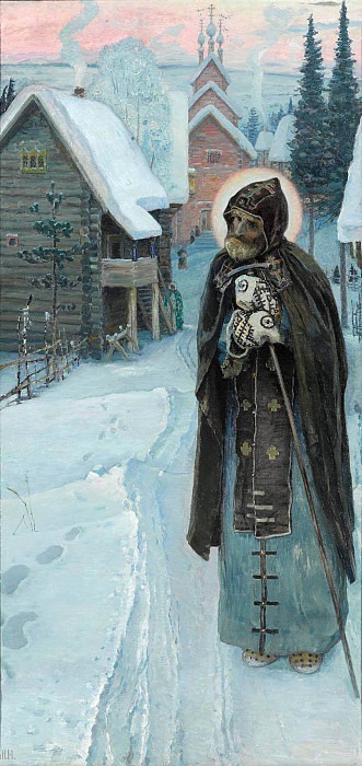 The works of the Monk Sergius. Triptych. Right part. Mikhail Nesterov