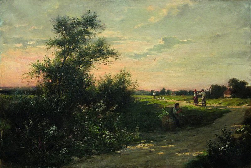 Peasants at the farm. Vladimir Orlovsky