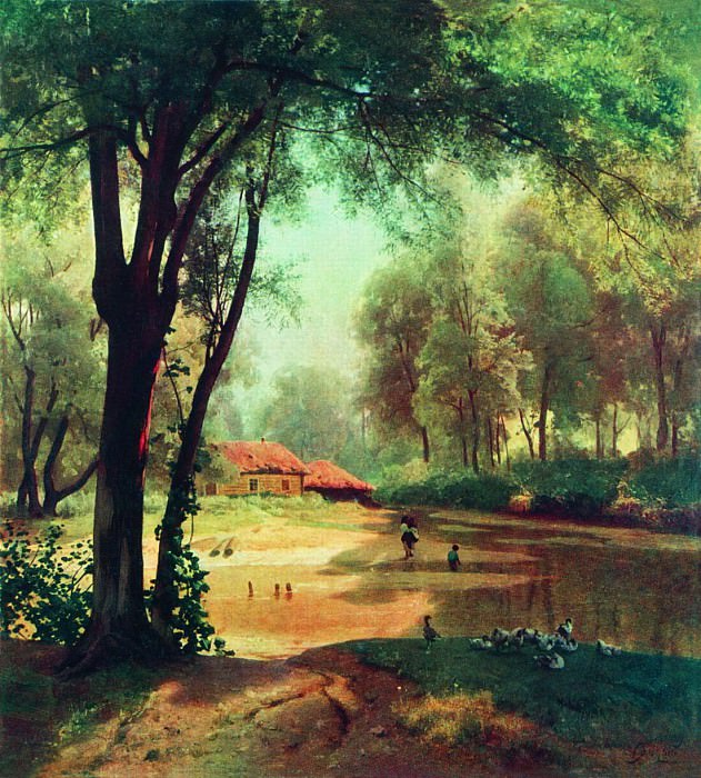 Хаты в лесу. Тишина. 1890. Vladimir Orlovsky