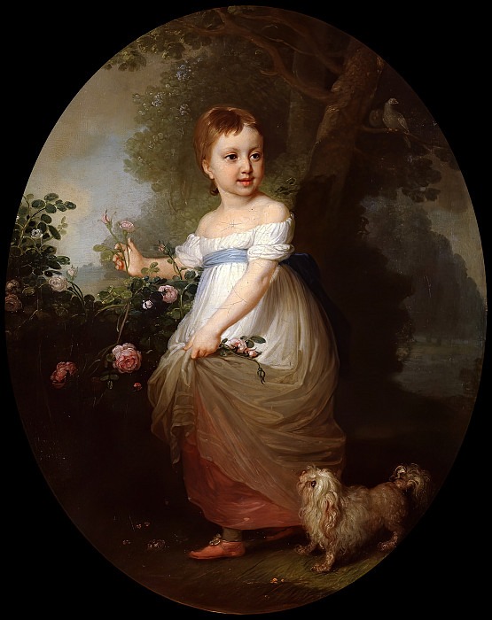 Portrait of Elena Alexandrovna Naryshkina in childhood. Vladimir Borovikovsky