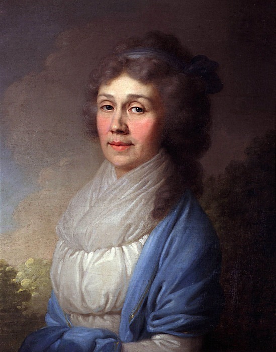 Portrait of an Unknown Woman in a Blue Shawl. Vladimir Borovikovsky