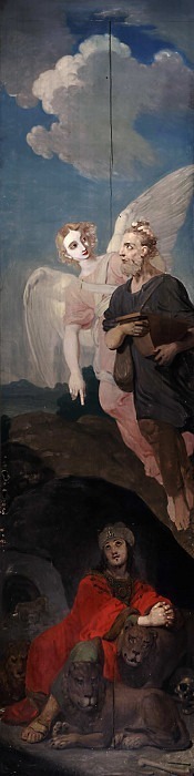 Пророк Аввакум, несомый ангелом, и Даниил во рву львином. Владимир Лукич Боровиковский
