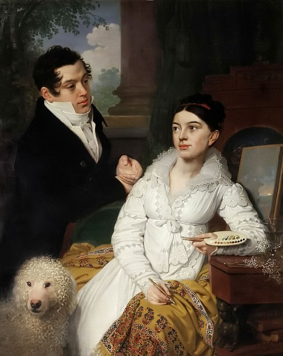 Portrait of Prince Alexey Alexandrovich Lobanov-Rostovsky and his wife Alexandra Grigoryevna, born Kusheleva. Vladimir Borovikovsky
