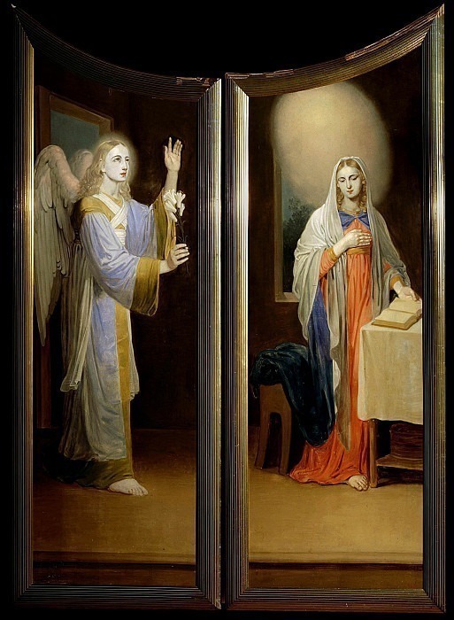 Archangel Gabriel, Virgin Mary (from the Annunciation). Vladimir Borovikovsky