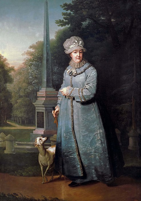 Catherine the Great taking a walk in the park of Tsarskoye Selo. Vladimir Borovikovsky