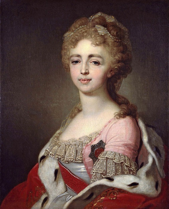 Portrait of Grand Duchess Alexandra Pavlovna. Vladimir Borovikovsky
