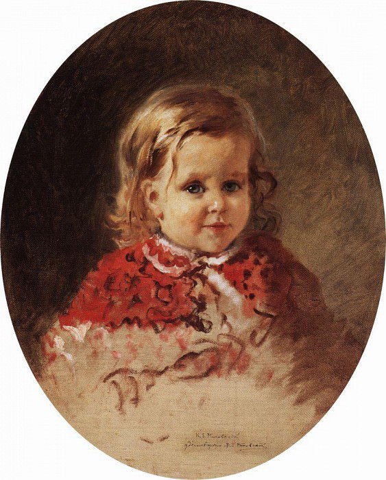 Portrait of a girl (Zhenya). Konstantin Makovsky