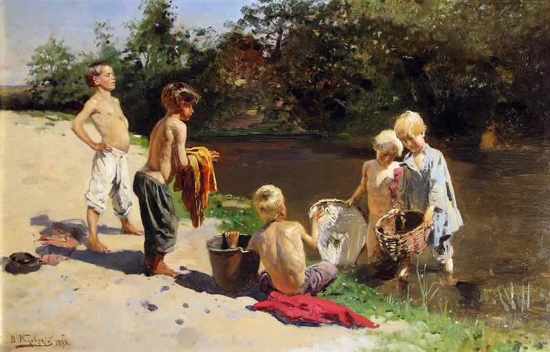 Young fishers. Konstantin Makovsky