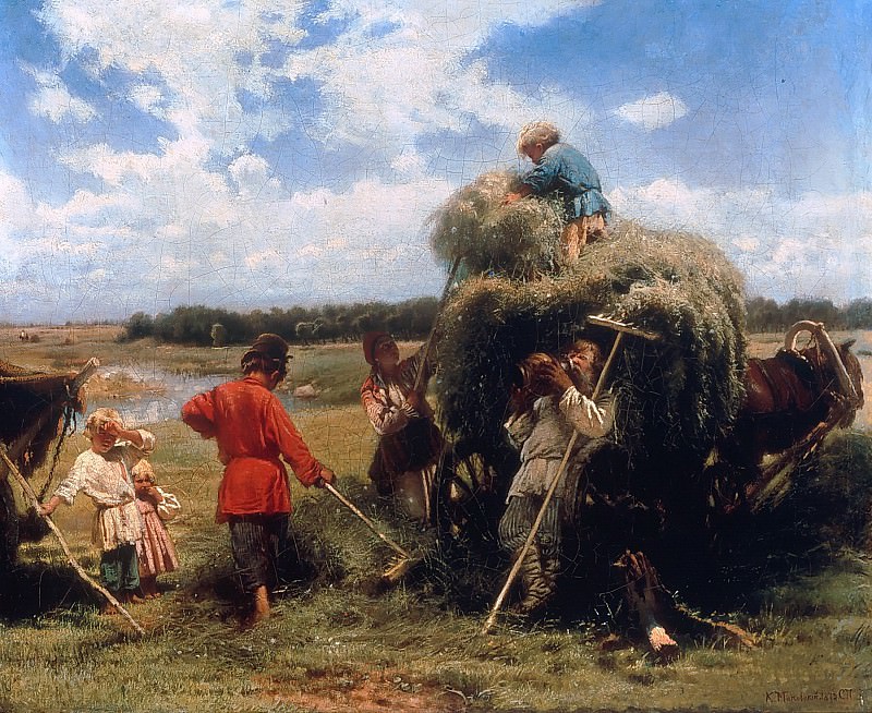 Haymaking. Konstantin Makovsky