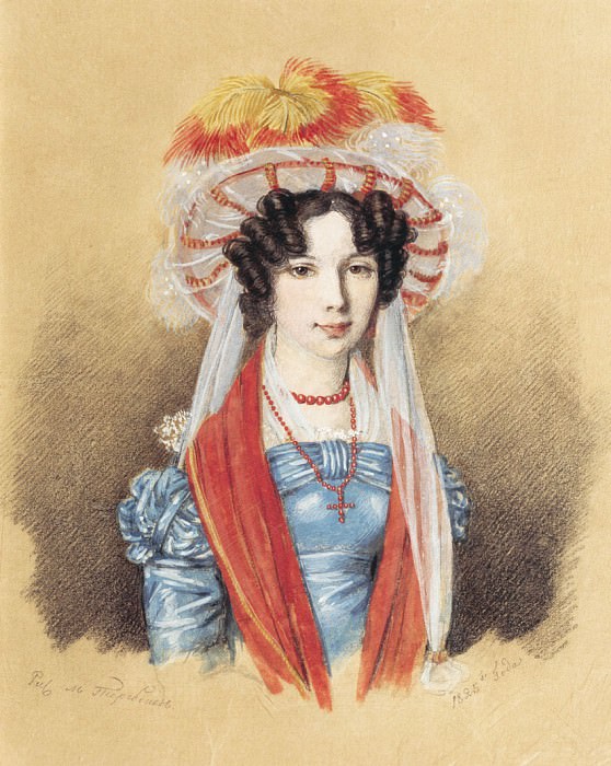 Женский портрет. 1825. Михаил Иванович Теребенев