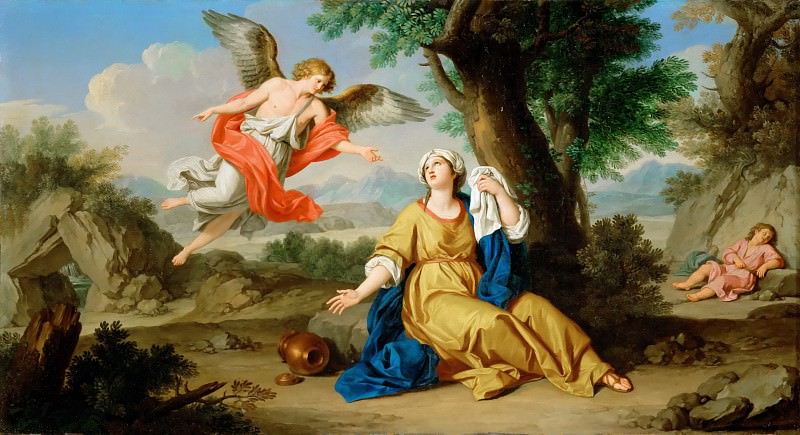 Боттани, Джузеппе 1717 Кремона - 1784-Мантуя) -- Агарь и ангел. часть 5 Лувр
