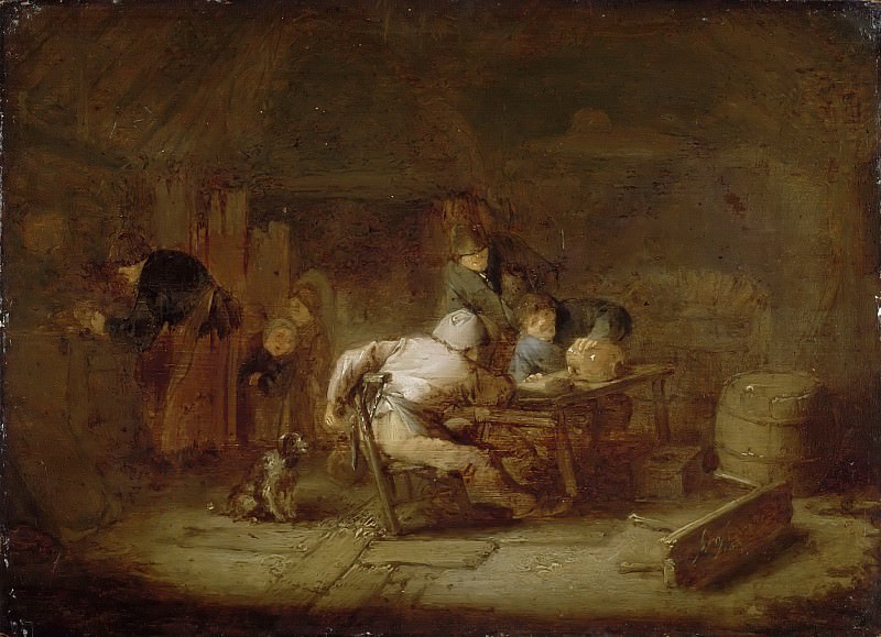 Остаде, Адриан Янс ван (Харлем 1610-1685) -- Интерьер таверны. часть 5 Лувр