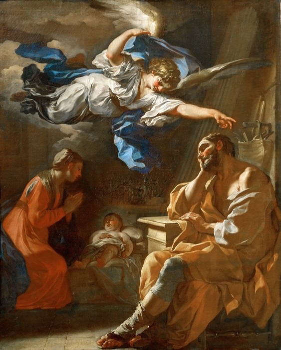 Solimena, Francesco -- Joseph’s dream. Canvas 75 x 65 cm R.F.1983-68. Part 5 Louvre