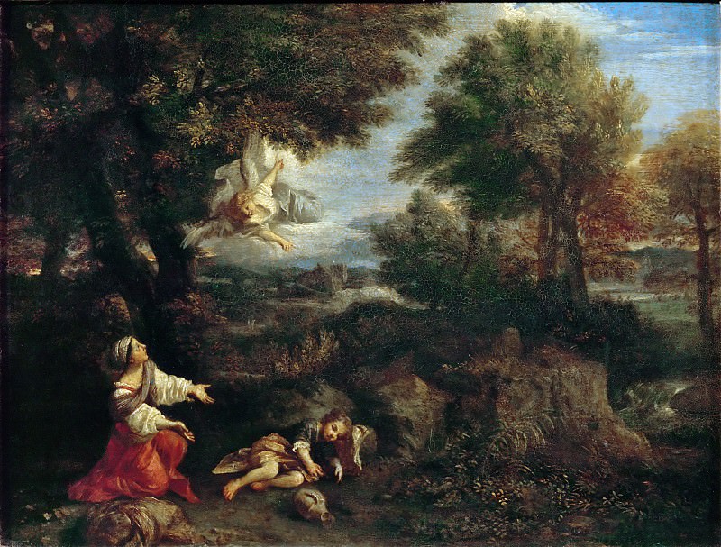 Мола, Пьер Франческо (1612 Кальдрерио (Комо) - 1666 Рим) -- Явление ангела Агари. часть 5 Лувр