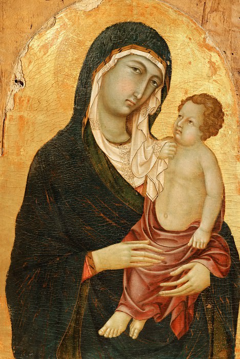 Уголино ди Нерио (Уголино да Сиена) (работал в Сиене ок1317-39) -- Мадонна с Младенцем. часть 5 Лувр