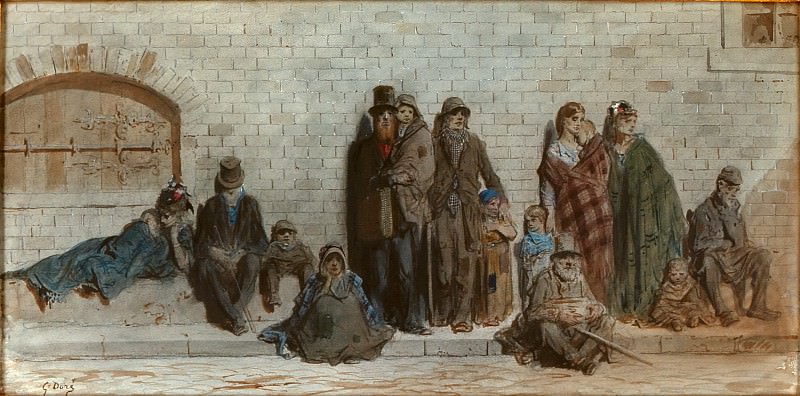 Доре, Гюстав (1832 Страсбург - 1883 Париж) -- На улице Лондона. часть 5 Лувр