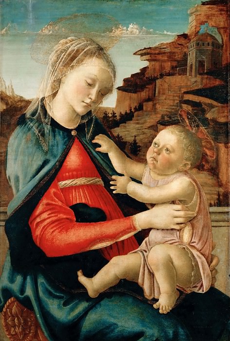 Sandro Botticelli (1444 or 1445-1510) -- Virgin and Child (Madonna of the Guidi of Faenza). Part 5 Louvre