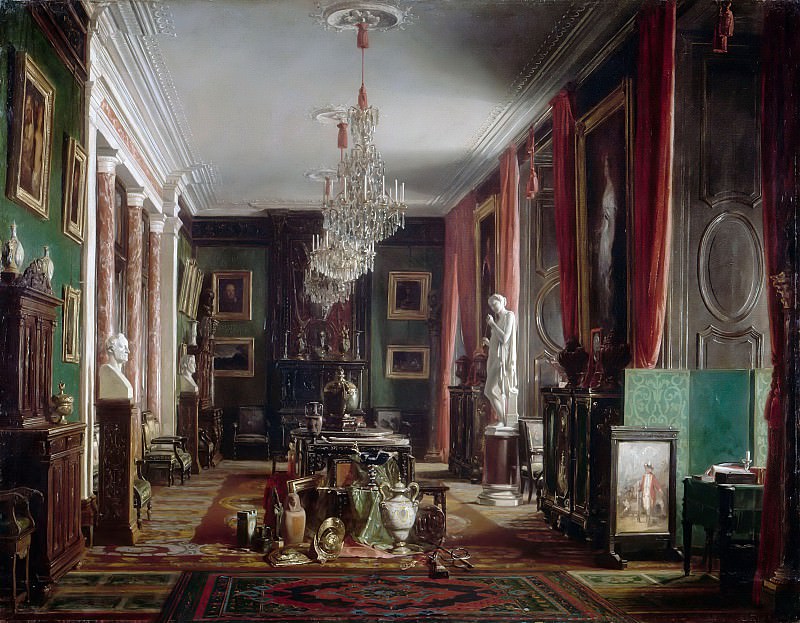 Жиро, Себастьен-Шарль (1819 Париж - 1892 Саннуа) -- Кабинет графа Ньёверкерка, директора имперского музея в Лувре. часть 5 Лувр